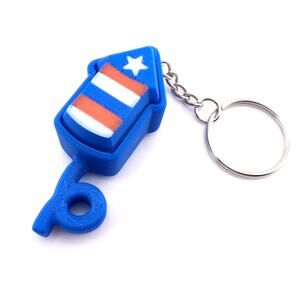 Patriotic Firework Fidget Clicker Keychain 4th of July stars & stripes‎ design